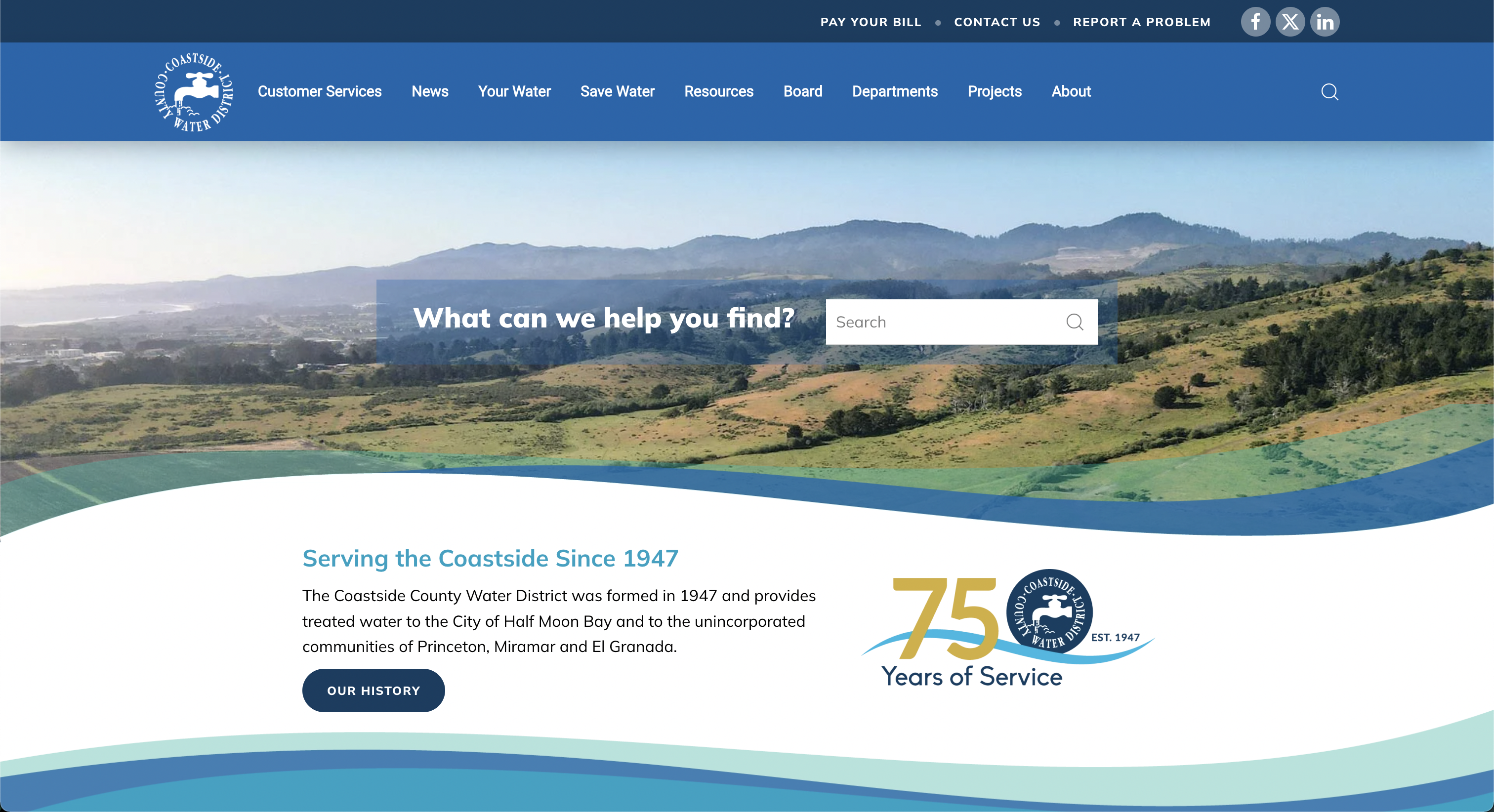 Coastside County Water District homepage