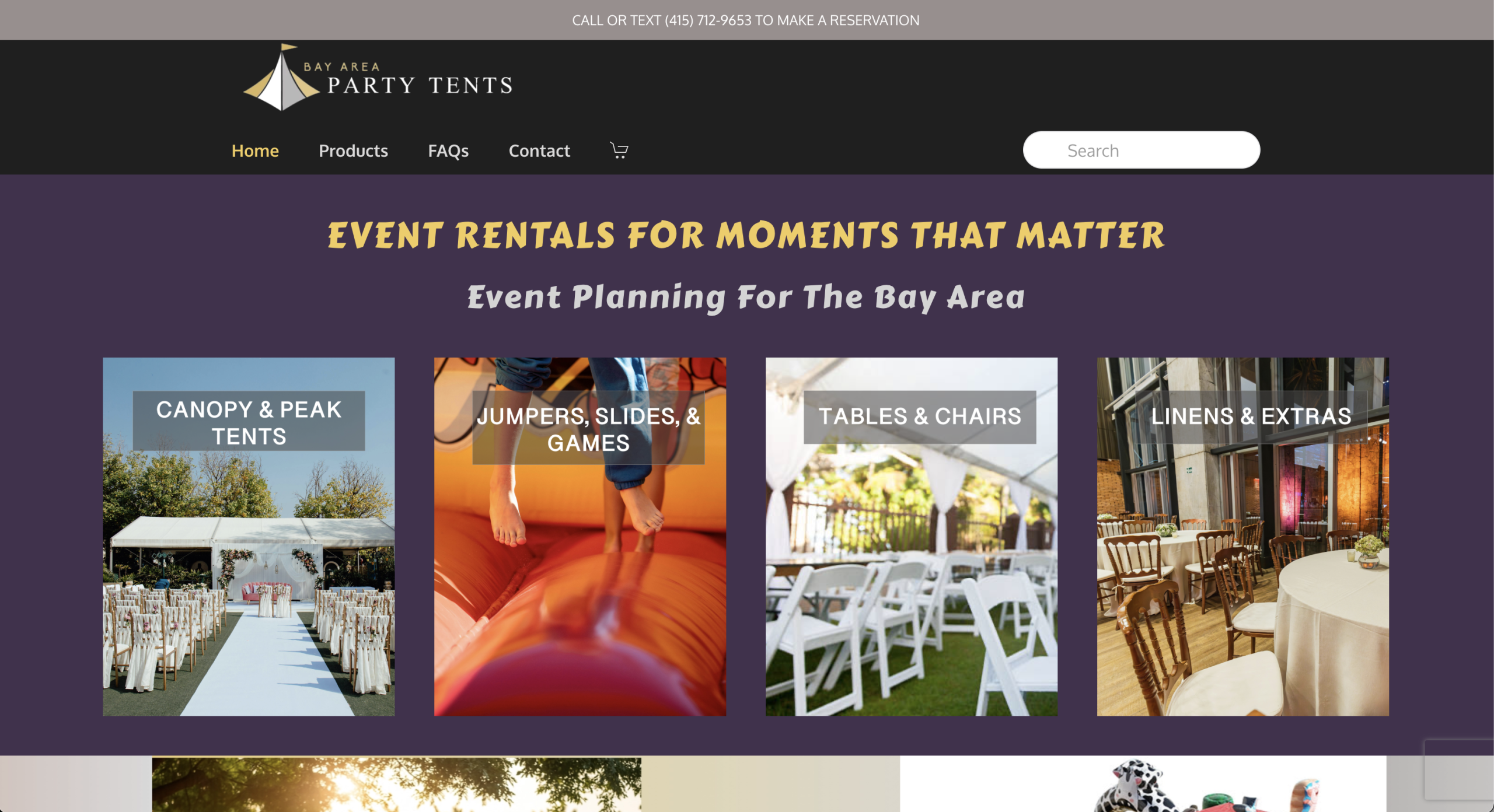 Bay area party tents