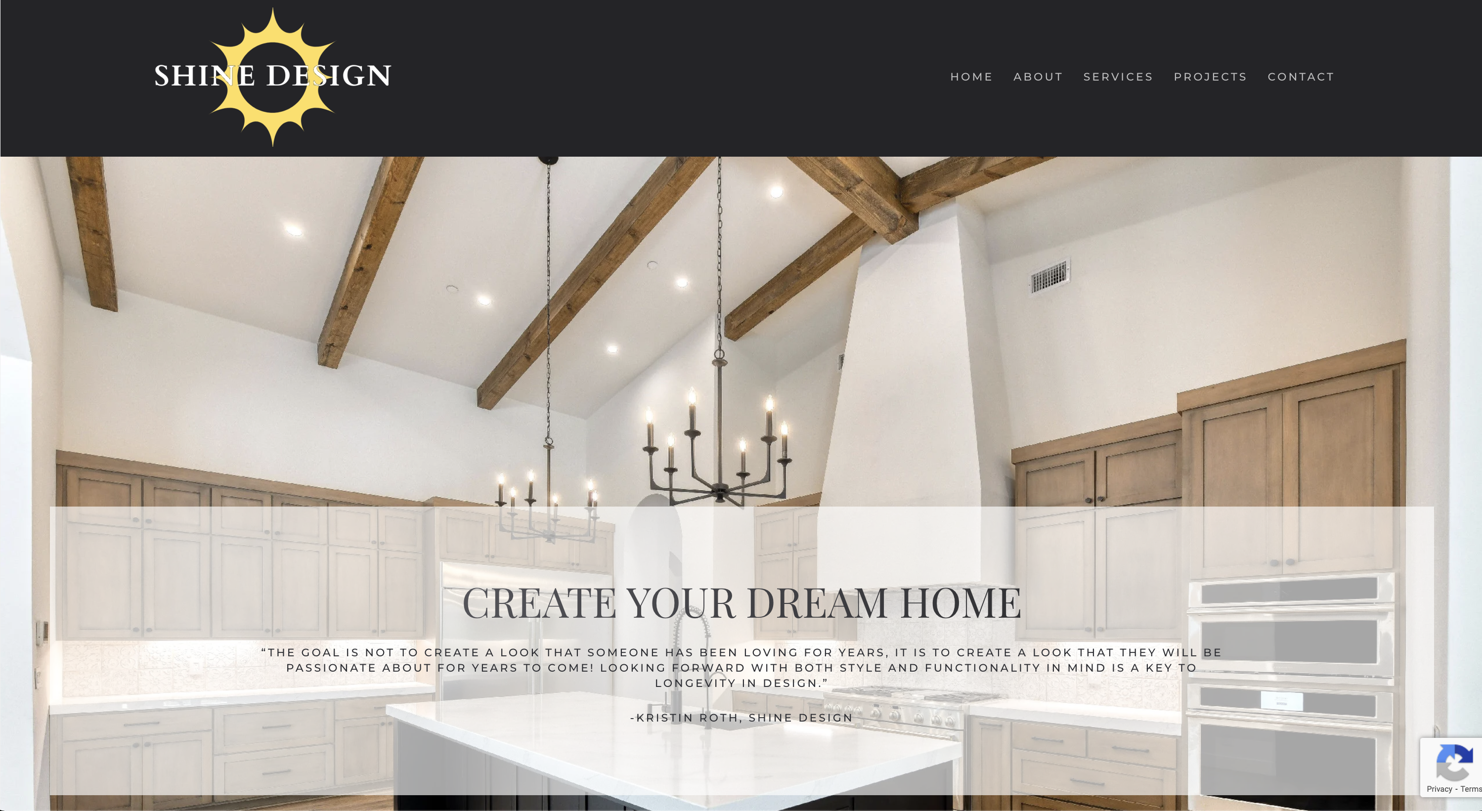 Shine Design homepage