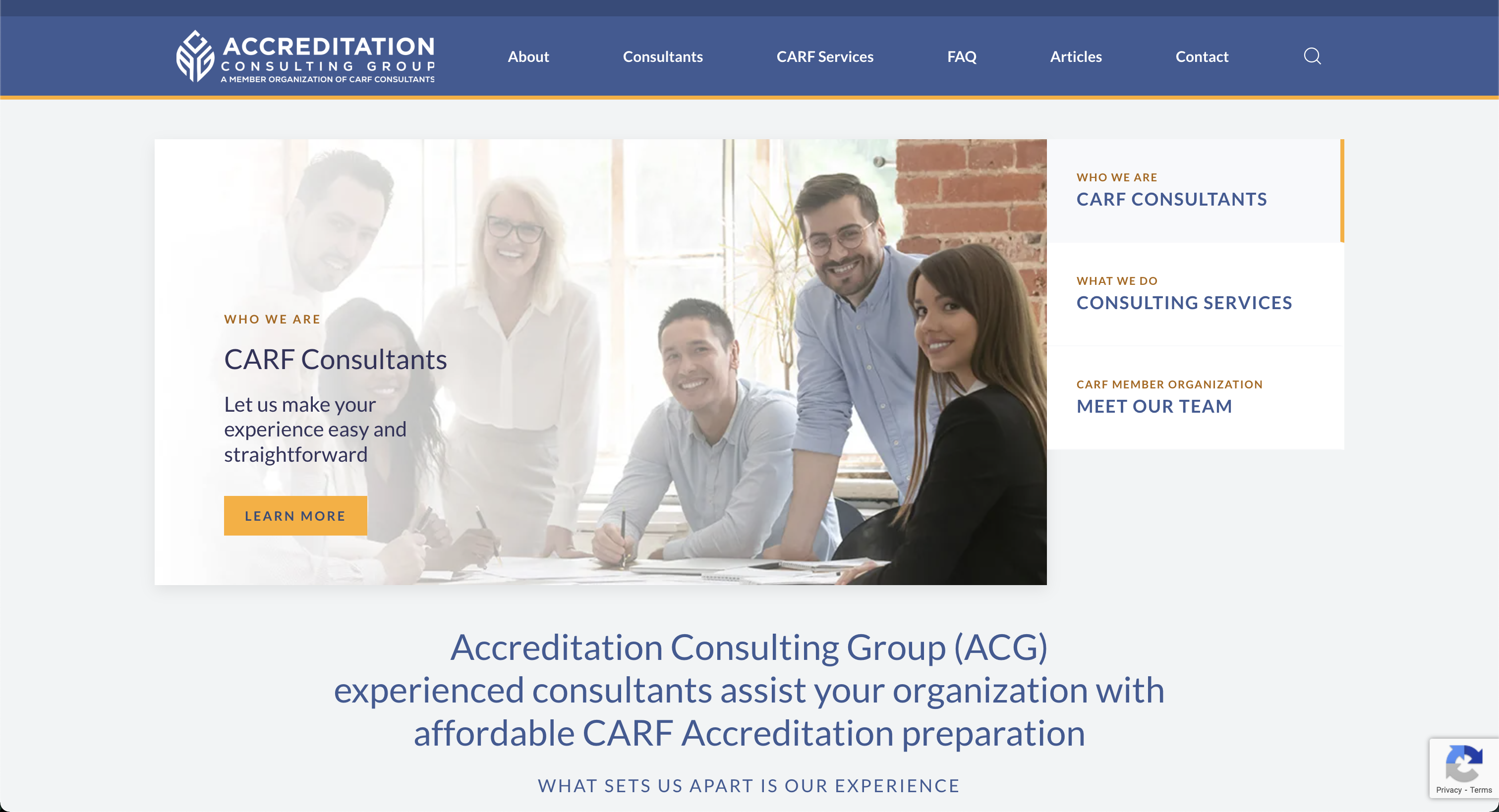 CARF Consultants homepage